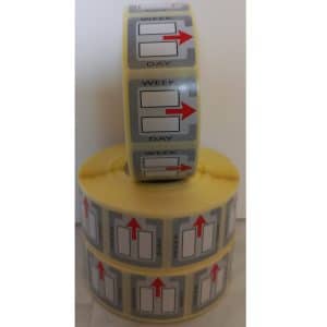 Week/Day fifo label 3000 labels / €27